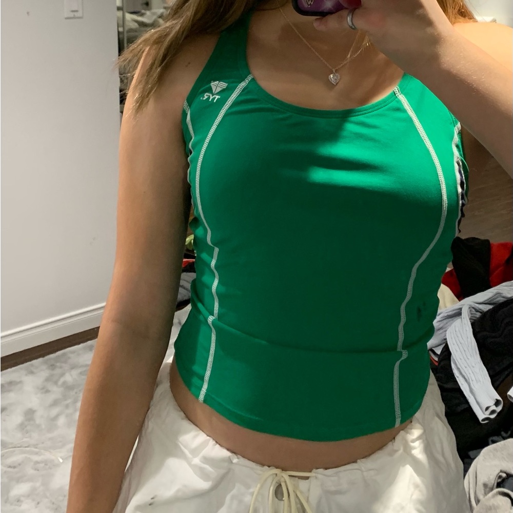 Vintage green xs tank top